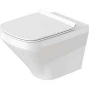 Duravit DuraStyle 1.6/0.8 GPF Dual Flush Rimless ADA Compliant Round Wall Mounted Toilet in White - Seat, Actuator, and In-Wall Tank and Carrier Sold Separately