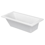 Duravit D-Code 59'' x 29 1/2'' Rectangular Drop In Bathtub in White Acrylic with Reversible Drain, Drain Sold Separately