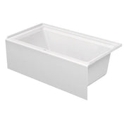 Duravit Architec 60'' x 32'' Rectangular Alcove Bathtub in White Acrylic with Right Drain, Drain Sold Separately