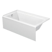 Duravit Architec 60'' x 32'' Rectangular Alcove Bathtub in White Acrylic with Left Drain, Drain Sold Separately