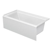 Duravit Architec 60'' x 30'' Rectangular Alcove Bathtub in White Acrylic with Right Drain, Drain Sold Separately