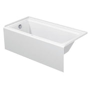 Duravit Architec 60'' x 30'' Rectangular Alcove Bathtub in White Acrylic with Left Drain, Drain Sold Separately