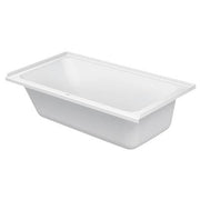 Duravit D-Code 60'' x 32'' Rectangular Drop In Bathtub in White Acrylic with Right Drain, Drain Sold Separately