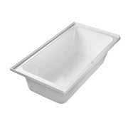 Duravit D-Code 60'' x 32'' Rectangular Drop In Bathtub in White Acrylic with Left Drain, Drain Sold Separately