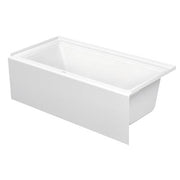 Duravit Architec 66'' x 32'' Rectangular Alcove Bathtub in White Acrylic with Right Drain, Drain Sold Separately