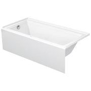 Duravit Architec 66'' x 32'' Rectangular Alcove Bathtub in White Acrylic with Left Drain, Drain Sold Separately