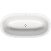 Duravit White Tulip 70 7/8'' x 35 3/8'' Oval Freestanding Bathtub in White Acrylic with Center Drain, Drain Included