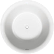 Duravit White Tulip 55 1/8'' x 55 1/8'' Round Freestanding Bathtub in White Acrylic with Center Drain, Drain Included