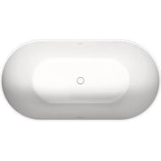 Duravit No.1 58 1/4'' x 29 1/2'' Oval Freestanding Bathtub in White Acrylic with Center Drain, Drain Included