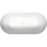 Duravit No.1 63'' x 29 1/2'' Oval Freestanding Bathtub in White Acrylic with Center Drain, Drain Included