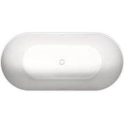 Duravit No.1 66 1/8'' x 31 1/2'' Oval Freestanding Bathtub in White Acrylic with Center Drain, Drain Included