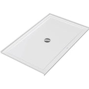 Duravit Architec 60'' x 36'' Rectangular Acrylic Single Threshold Shower Base with Center Drain, Drain Sold Separately