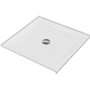 Duravit Architec 36'' x 36'' Square Acrylic Single Threshold Shower Base with Center Drain, Drain Sold Separately