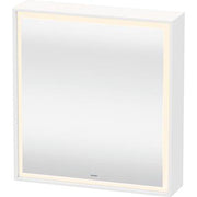 Duravit L-Cube 25 5/8'' x27 1/2'' Right Hinge 1 Door LED Rectangular Medicine Cabinet in Aluminum