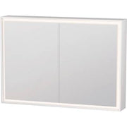 Duravit L-Cube 39 3/8'' x27 1/2'' 1 Left 1 Right Hinge 2 Door LED Rectangular Medicine Cabinet in Aluminum