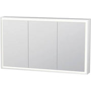 Duravit L-Cube 47 1/4'' x27 1/2'' 2 Left 1 Right Hinge 3 Door LED Rectangular Medicine Cabinet in Aluminum