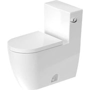 Duravit ME by Starck 1.28 GPF Single Flush Rimless Elongated ADA Compliant One Piece Toilet in White, Left Lever Flush - Seat Included
