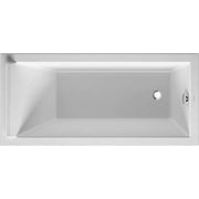 Duravit Starck 59'' x 27 1/2'' Rectangular Drop In Bathtub in White Acrylic with Reversible Drain, Drain Sold Separately