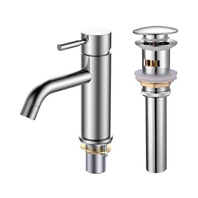 Fine Fixtures Round Bathroom Faucet With Pop-Up Drain - Single Hole