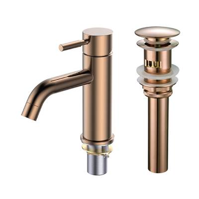 Fine Fixtures Round Bathroom Faucet With Pop-Up Drain - Single Hole