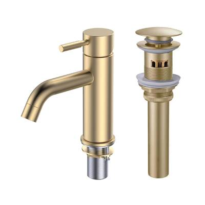 Fine Fixtures Round Bathroom Faucet With Pop-Up Drain - Single Hole