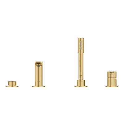 Grohe 4-Hole Single-Handle Deck Mount Roman Tub Faucet with 1.75 GPM Hand Shower 19577