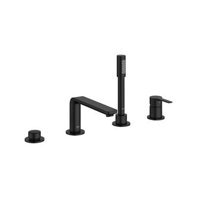 Grohe 4-Hole Single-Handle Deck Mount Roman Tub Faucet with 1.75 GPM Hand Shower 19577
