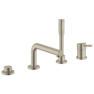 Grohe 4-Hole Single-Handle Deck Mount Roman Tub Faucet with 1.75 GPM Hand Shower 19576