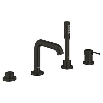 Grohe 4-Hole Single-Handle Deck Mount Roman Tub Faucet with 1.75 GPM Hand Shower 19578