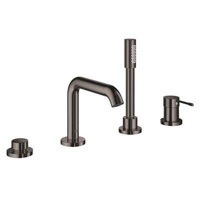 Grohe 4-Hole Single-Handle Deck Mount Roman Tub Faucet with 1.75 GPM Hand Shower 19578