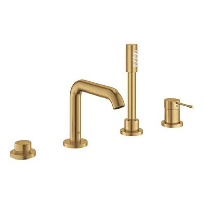 Grohe 4-Hole Single-Handle Deck Mount Roman Tub Faucet with 1.75 GPM Hand Shower 19578