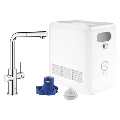 Grohe Single-Handle Pull-Out Kitchen Faucet Single Spray 1.75 GPM With Chilled &amp; Sparkling Water 31608