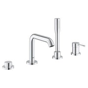 Grohe 4-Hole Single-Handle Deck Mount Roman Tub Faucet with 1.75 GPM Hand Shower 19578