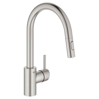 Grohe Concetto Single-Handle Pull-Down Kitchen Faucet Dual Spray 1.75 GPM 32665