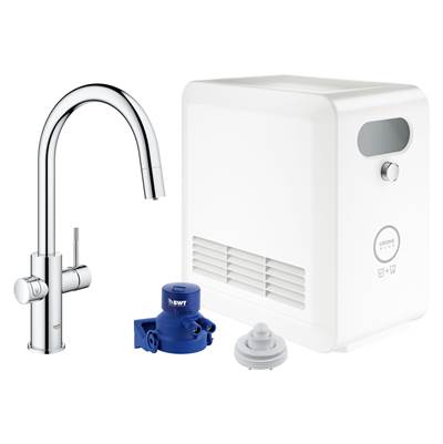 Grohe Single-Handle Pull Down Kitchen Faucet Single Spray 1.75 GPM With Chilled &amp; Sparkling Water 31251