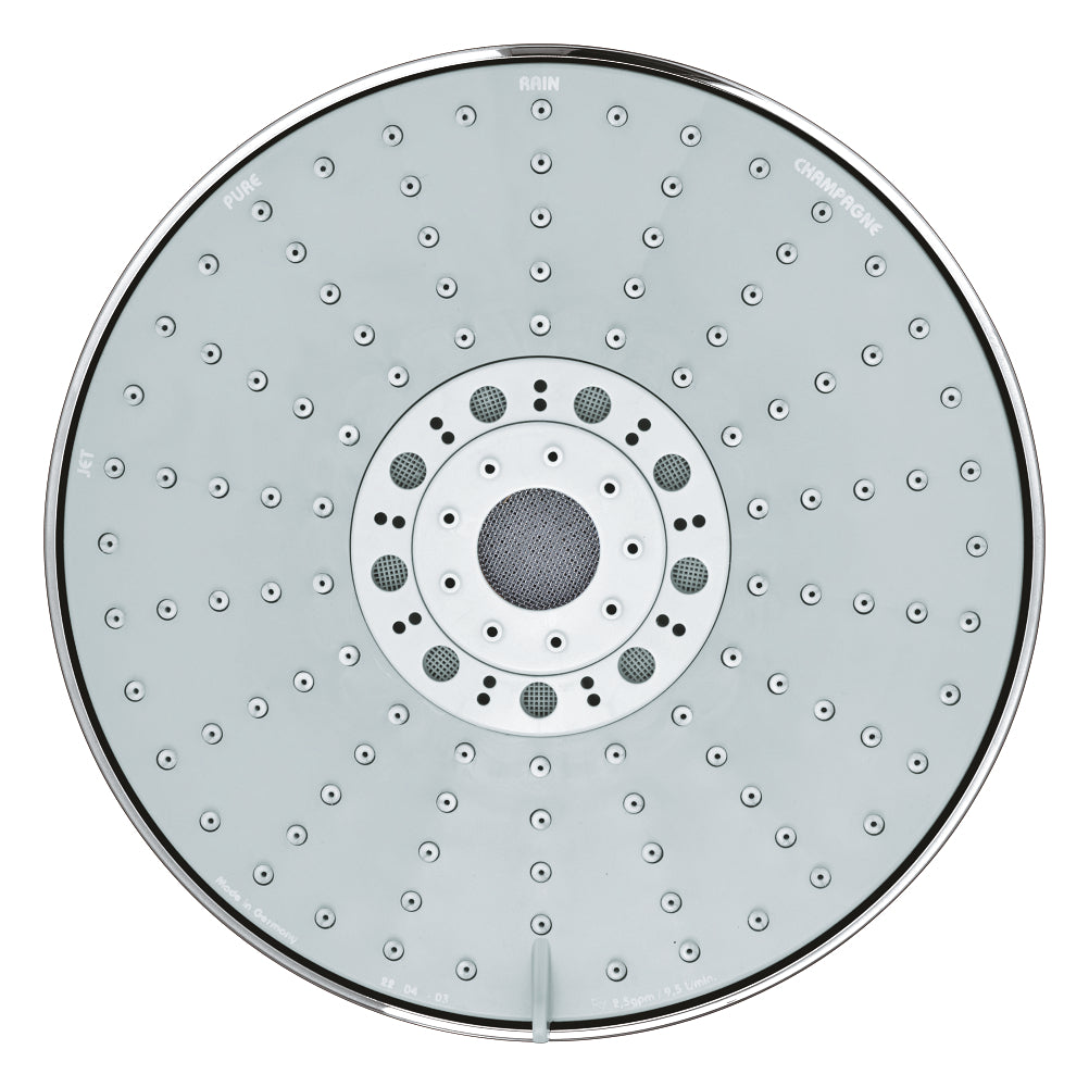 Grohe 160 Shower Head, 6-1/4 - 4 Sprays, 2.5 gpm 27135