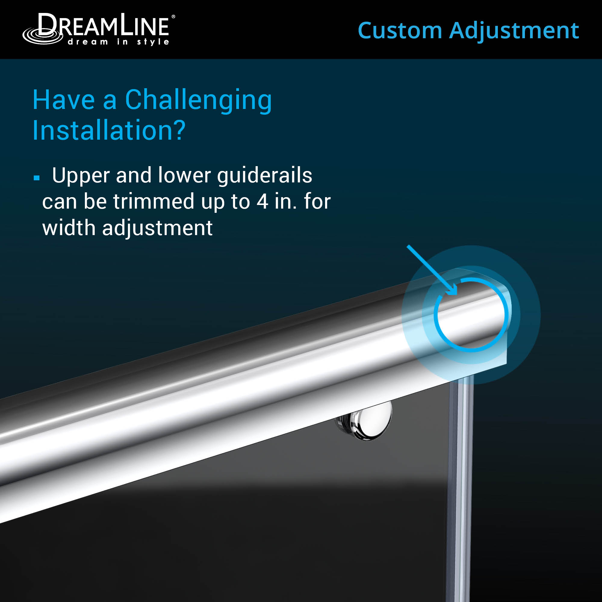 DreamLine Charisma 60" W Shower Door and Base