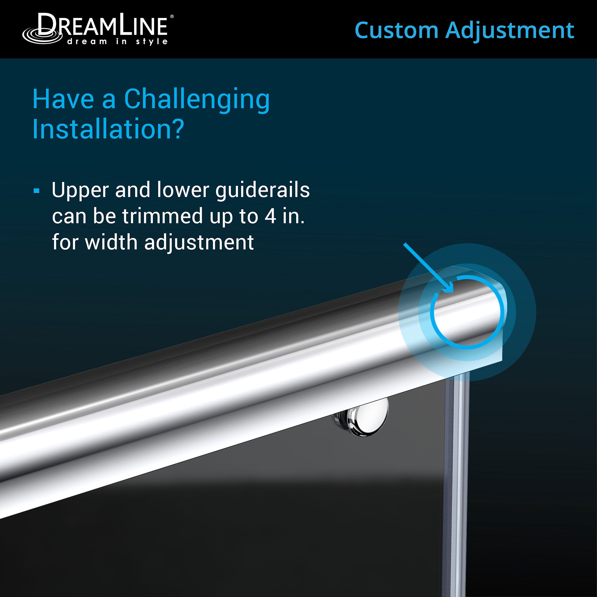 DreamLine Charisma 56-60" W Shower Door