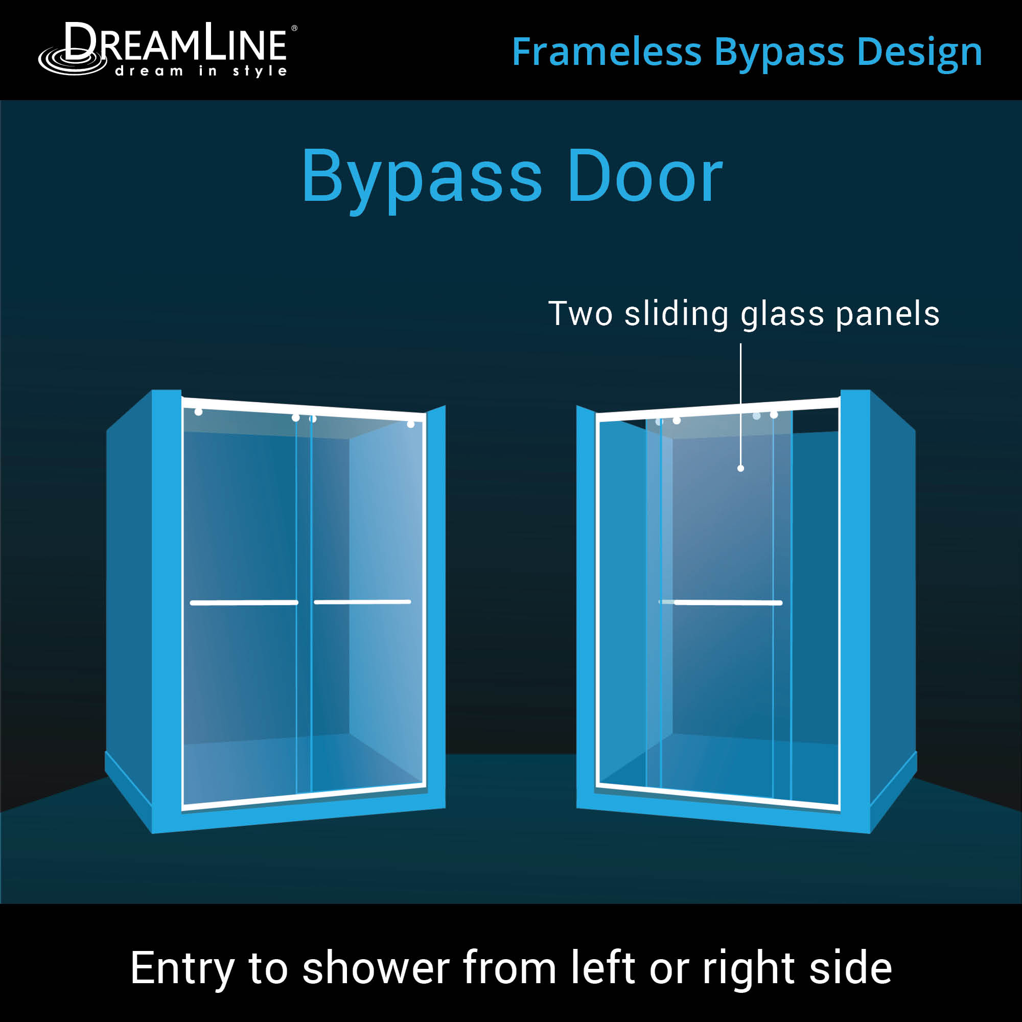DreamLine Charisma 56-60" W Shower Door