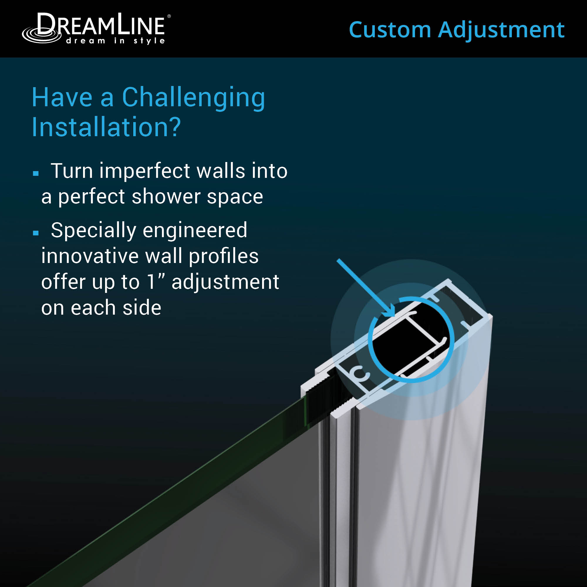 DreamLine Elegance-LS 37-39" W Shower Door