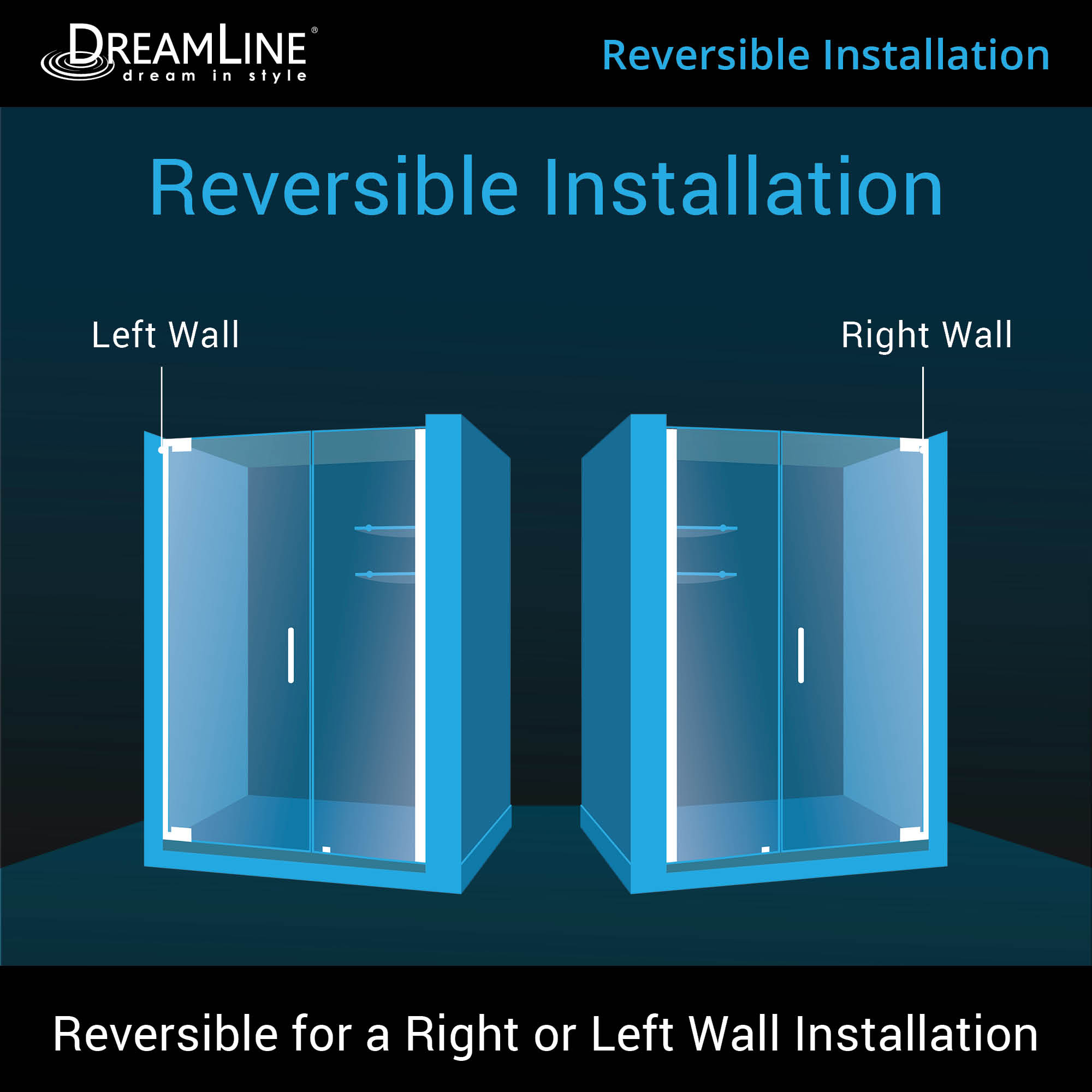 DreamLine Elegance 49.25-51.25" W Shower Door