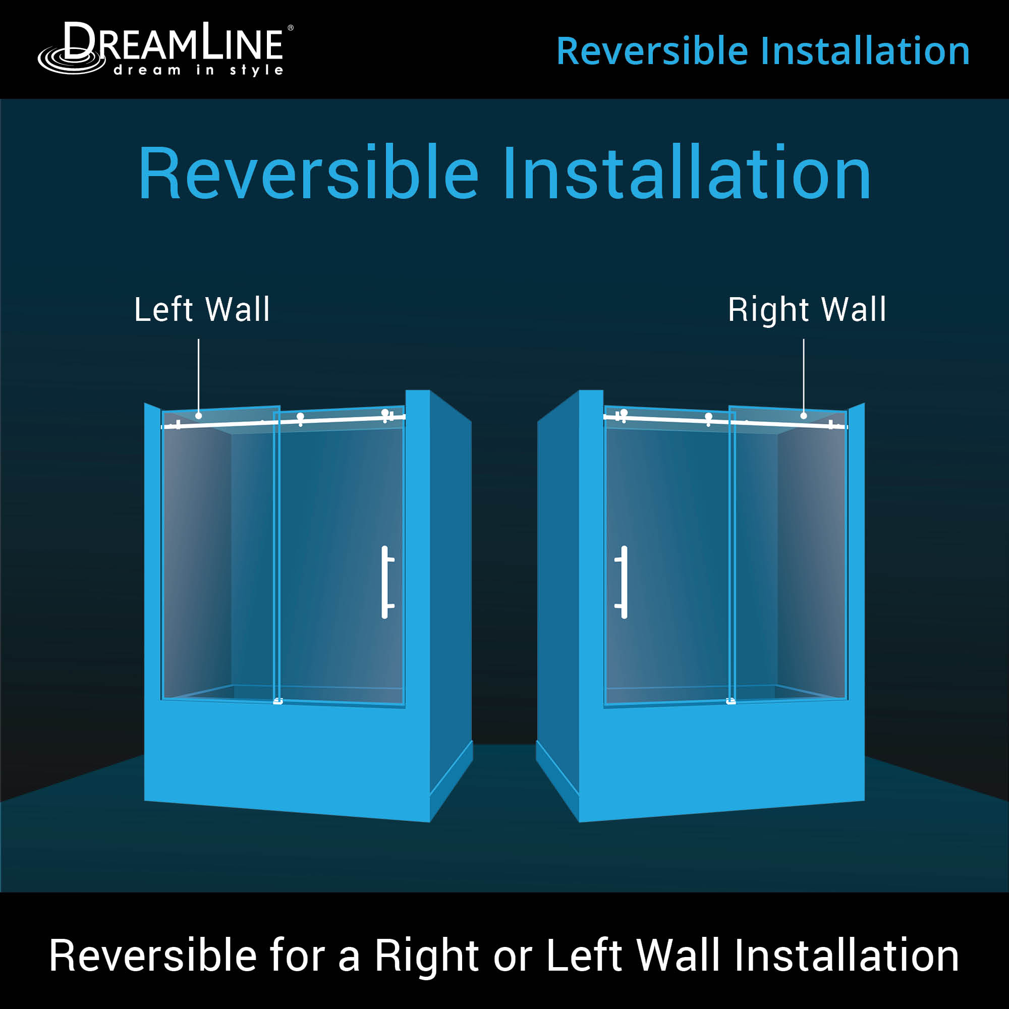 DreamLine Enigma Air 56-60" W Sliding Tub Door