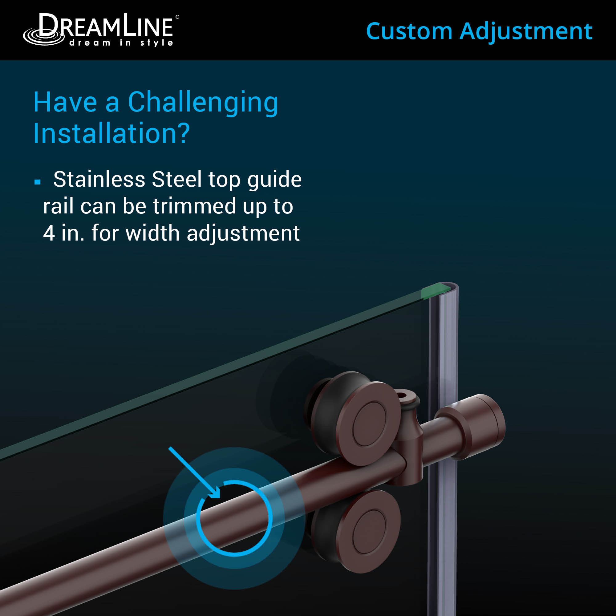 DreamLine Enigma-XO 68.38-72.38" W Shower Enclosure