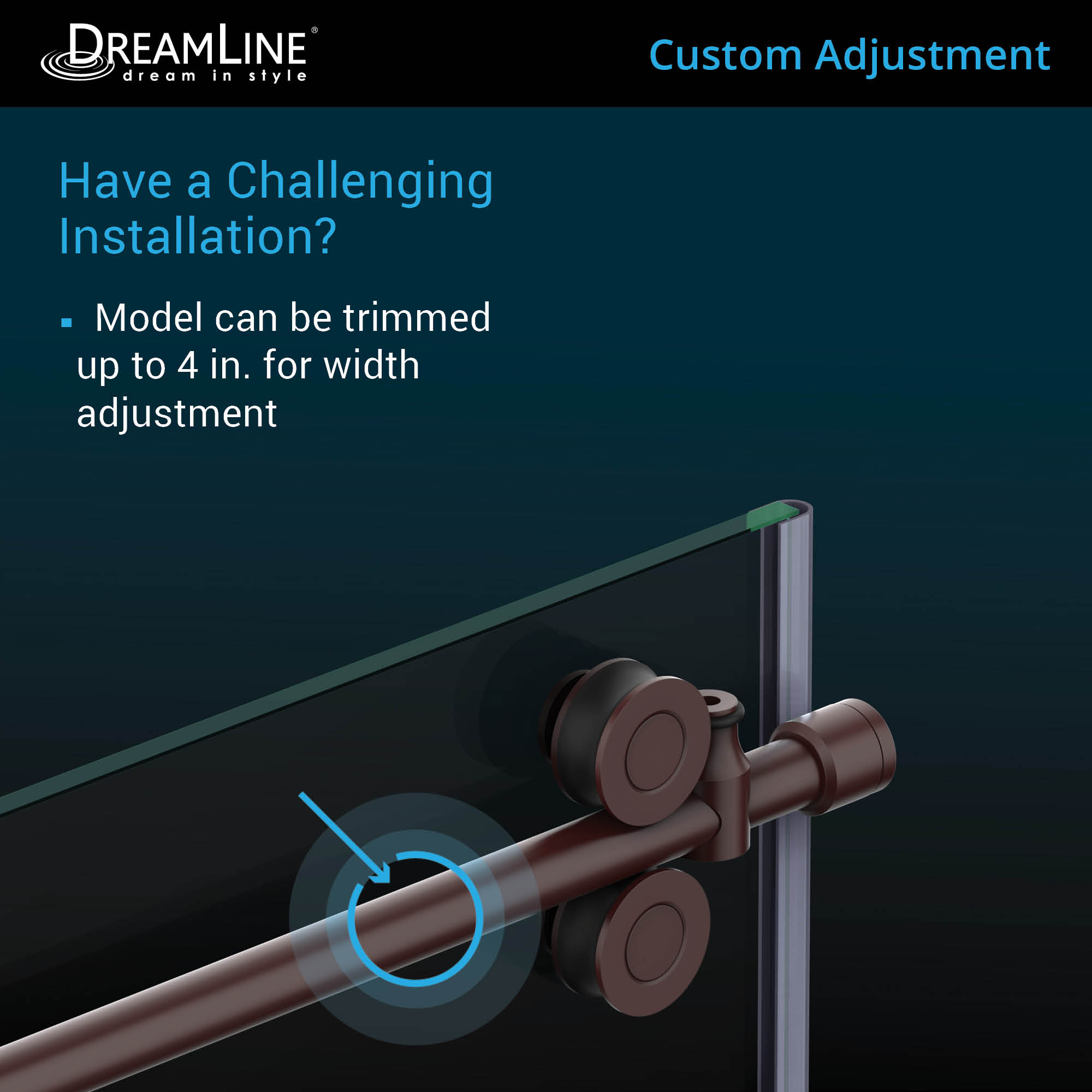 DreamLine Enigma-XO 56-60" W Shower Door