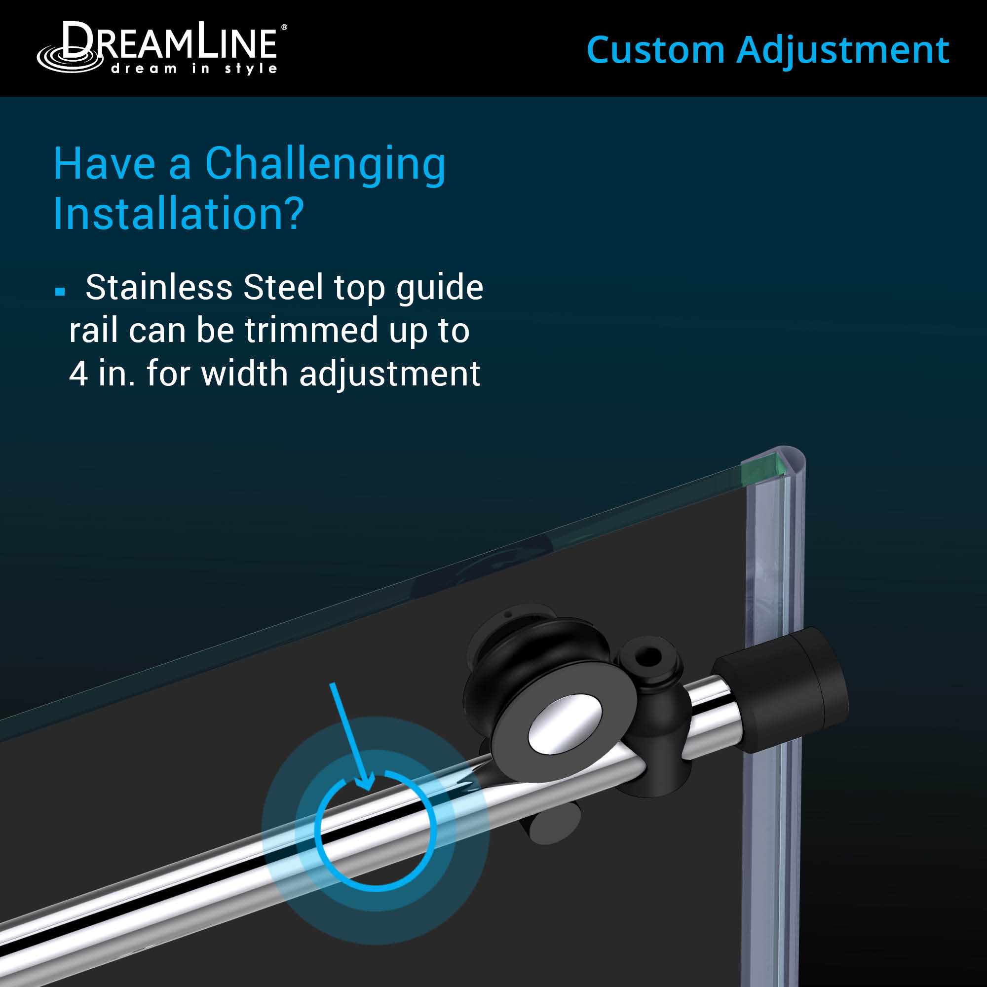 DreamLine Enigma-XT 44-48" W Shower Door