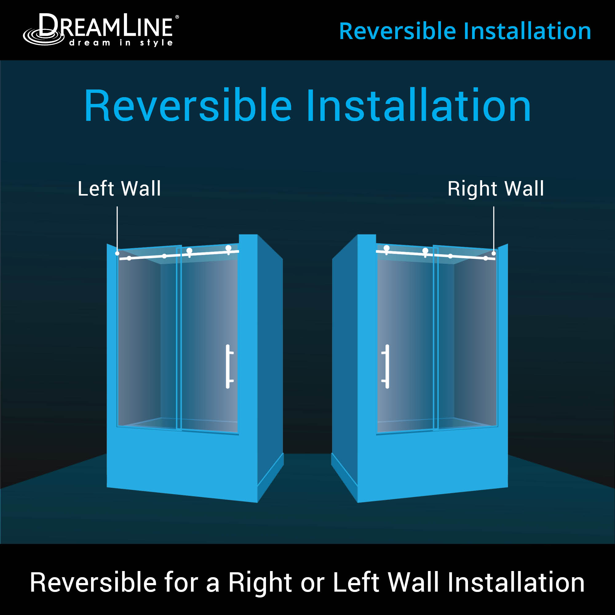 DreamLine Enigma-XT 55-59" W Sliding Tub Door