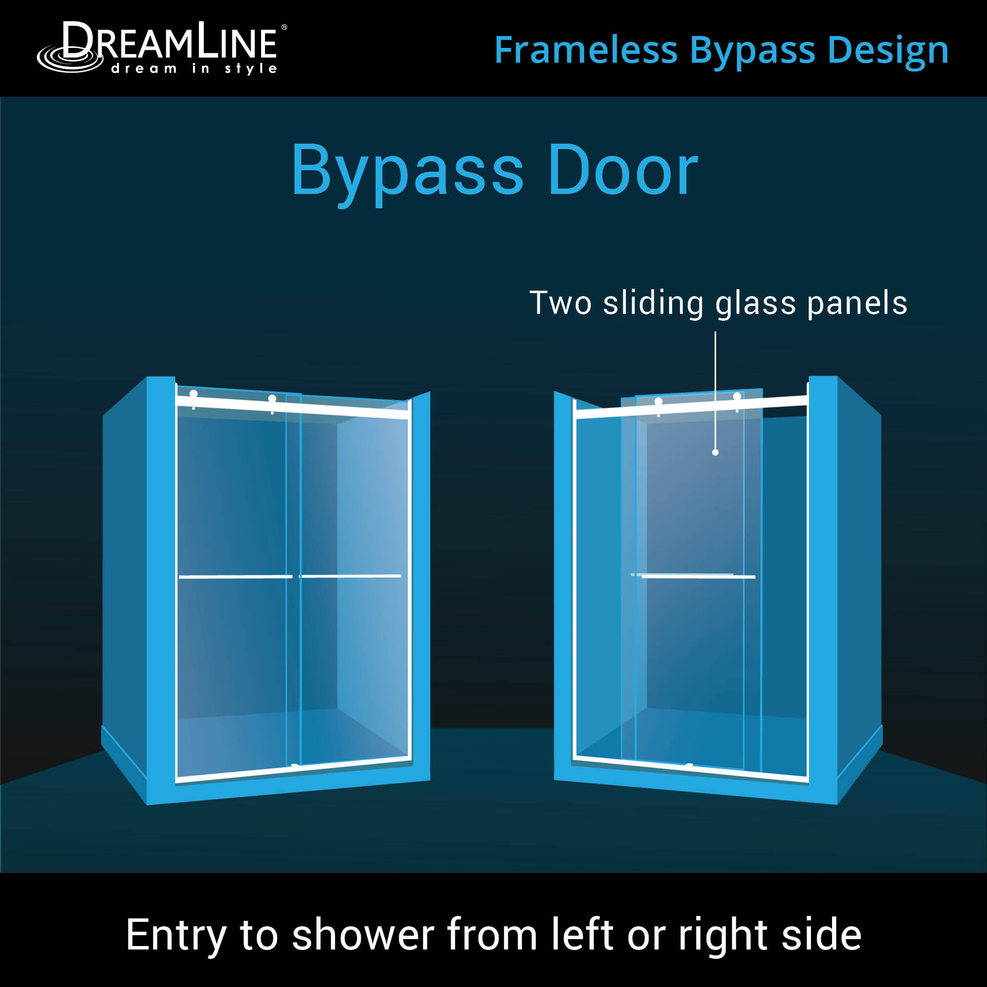 DreamLine Essence-H 56-60" W Shower Door