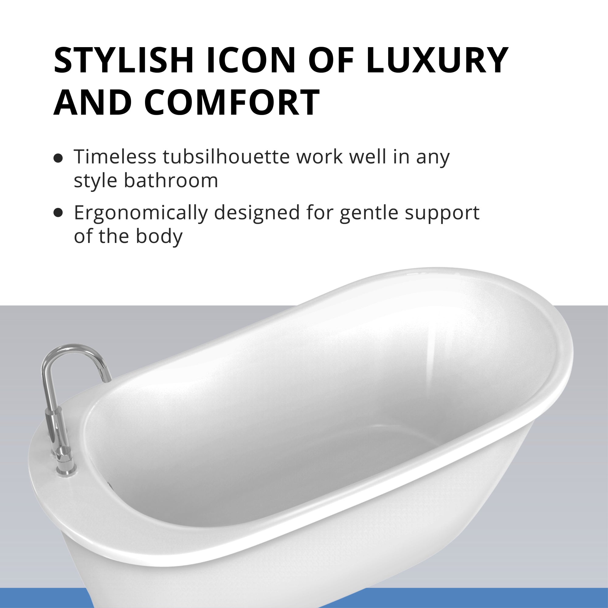DreamLine Seneca 60 in. L x 25 in. H Bathtub