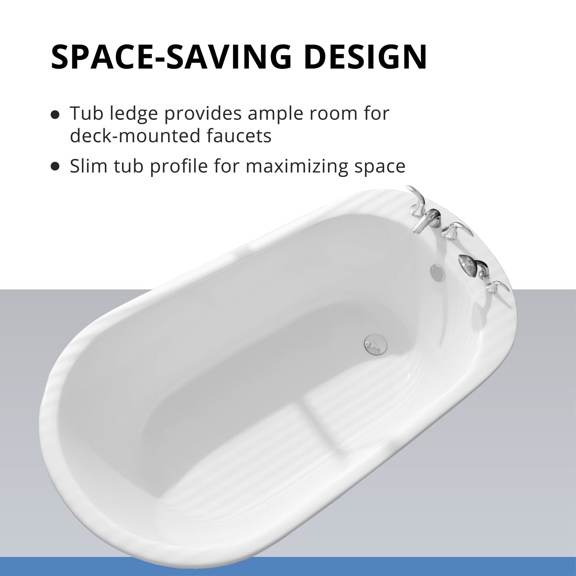 DreamLine Seneca 60 in. L x 25 in. H Bathtub