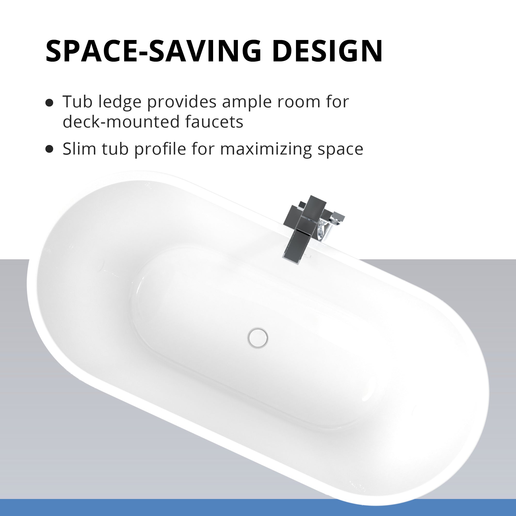 DreamLine Havana 67 in. L x 23 in. H Bathtub